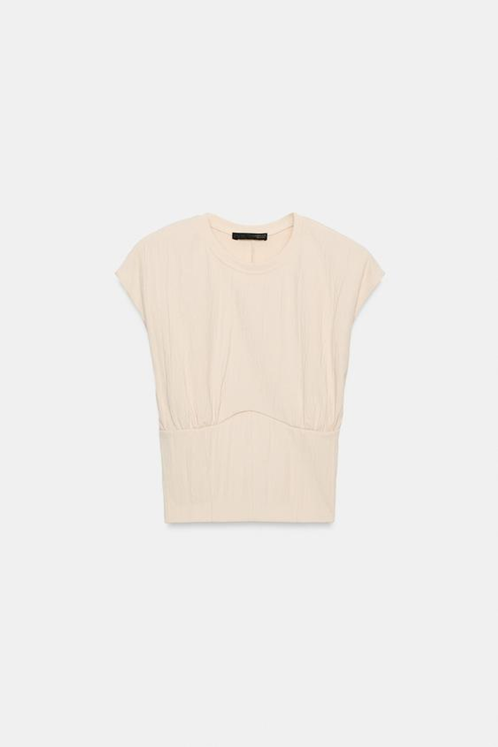 ZARA ТОП В КОРСЕТНОМ СТИЛЕ, ЭКРЮ