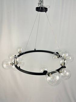 Люстра подвесная Lanbos Bubbles, 15 лампы G9, 180 Вт LED, до 30 кв м, черная