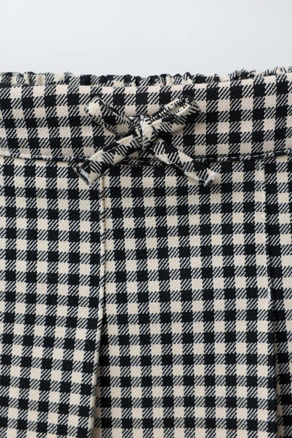 ZARA ЮБКА-ШОРТЫ В КЛЕТКУ, ЭКРЮ