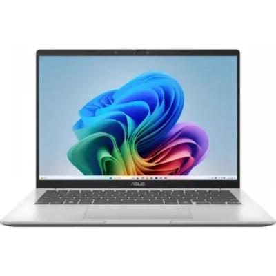 Ноутбук ASUS X1407Q (X1407QA-LY043W) 14"/WUXGA/IPS/300N/Snapdragon X X1 26 100/16GB/SSD512GB/Qualcomm Adreno/Backlit/Win11Home/Cool Silver (90NB1603-M00770)
