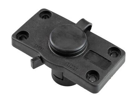 Крепление подставки под удочку врезное прямоугольное черное