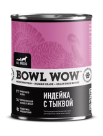 Bowl wow корм консервированный для собак индейка с тыквой