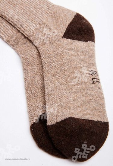 Носки из монгольской шерсти Коричневые