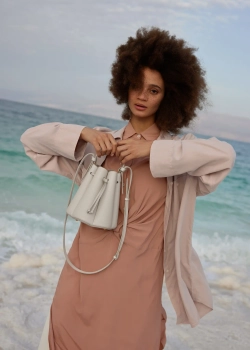 POLENE СУМКА NUMERO HUIT MINI, ЦВЕТ МЕЛА