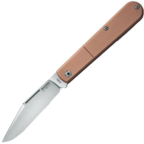 Складной нож Lion Steel "Barlow Slim" L/CKS0112 CP-P c клинком из стали Böhler M390 Microclean®, рукоять медь
