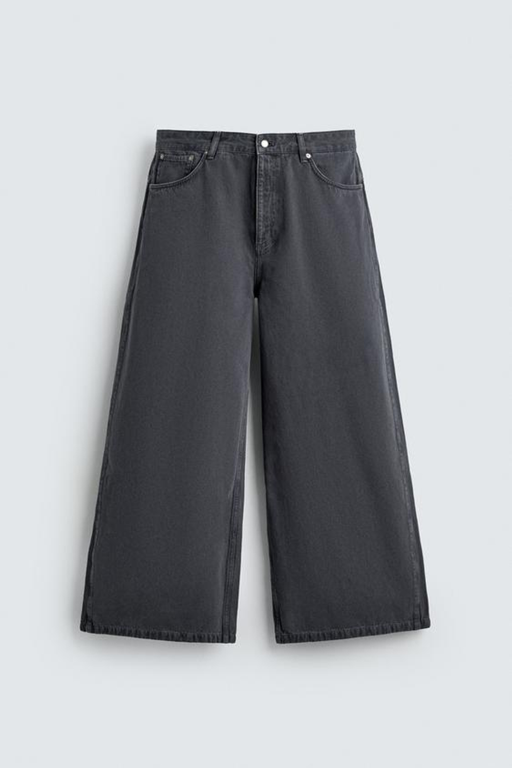 ZARA БРЮКИ СВОБОДНОГО КРОЯ LIMITED EDITION, ВЫЦВЕТШИЙ СИНИЙ