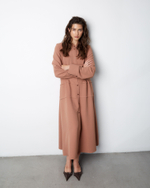 Платье из вискозы Стелла Маккартни карамель