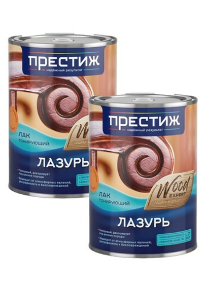 Набор Лак Лазурь, палисандр 0,9 л 2 шт