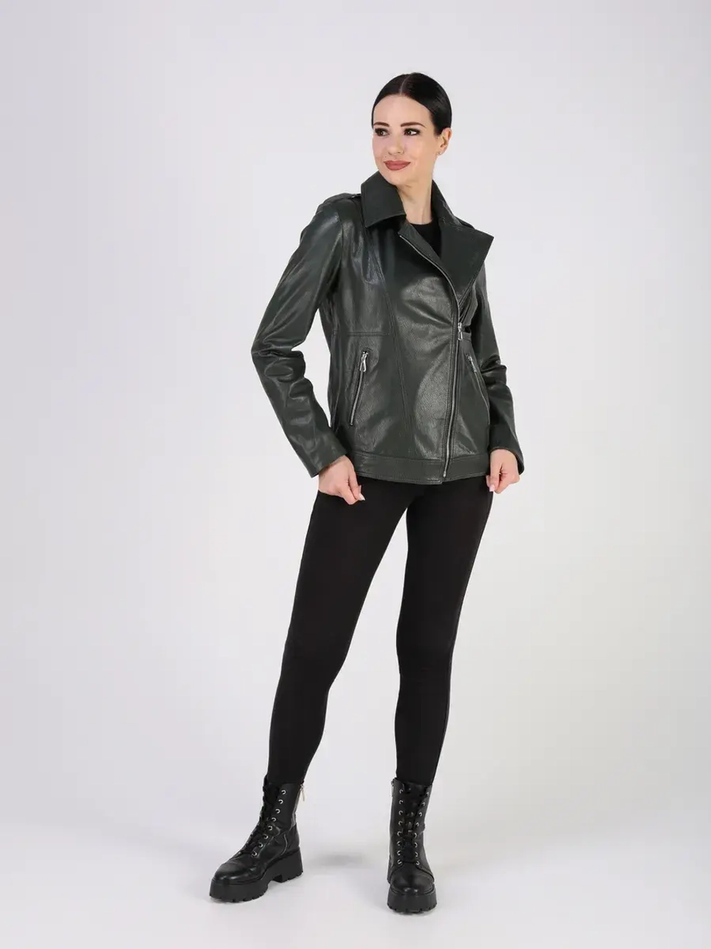 Кожаная куртка демисезонная косуха