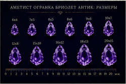 Аметист Огранка Бриолет Антик