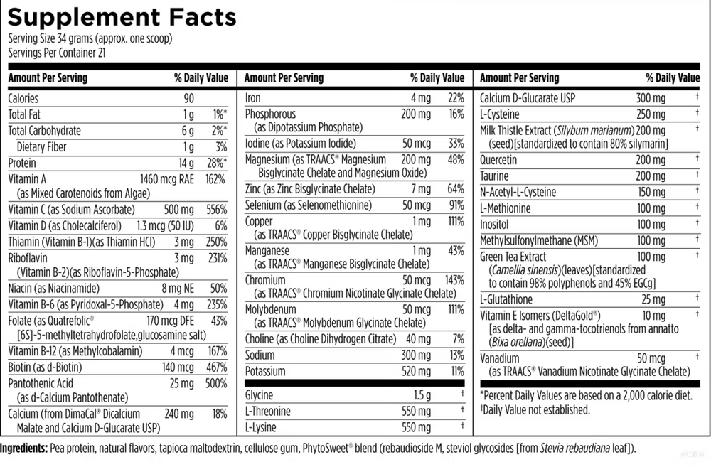 Designs For Health - Plant Protein Cleanse powder Berry Vanilla 714 gr