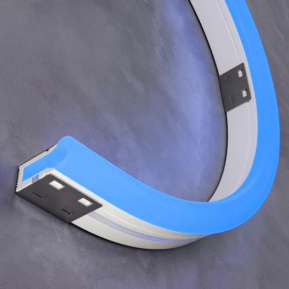 Гибкий неон 1708 24В 9,6Вт/м Синий IP67 5м Led Strip 200521