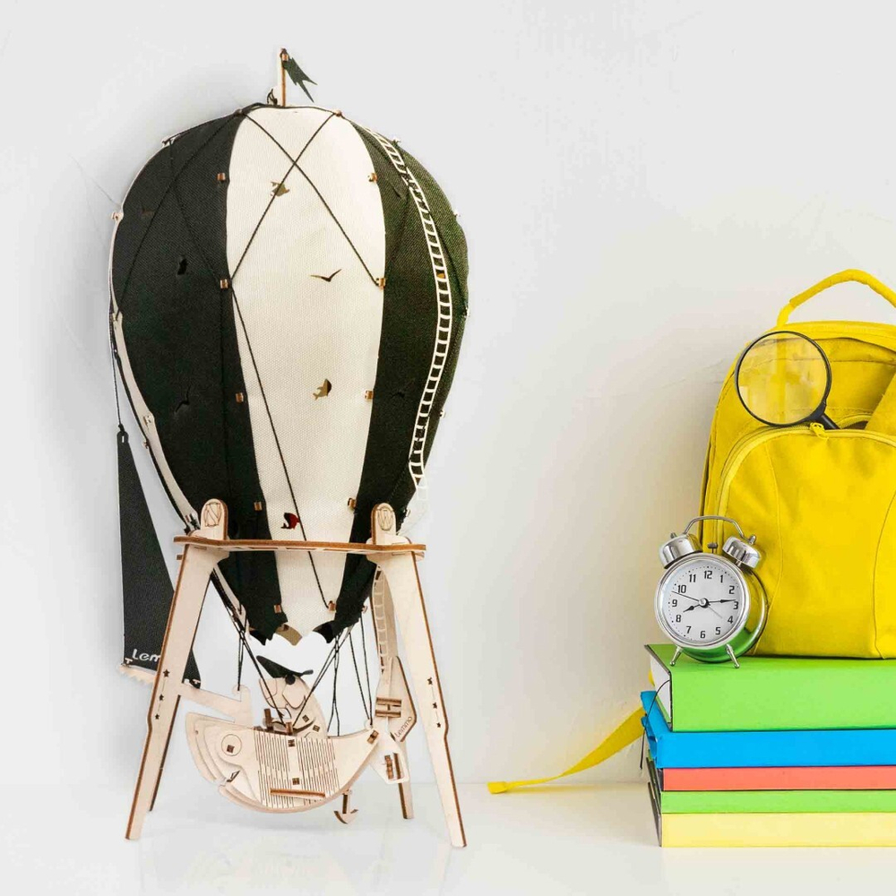 Деревянный конструктор Ночник воздушный шар "Ночной пират" (Lemmo)