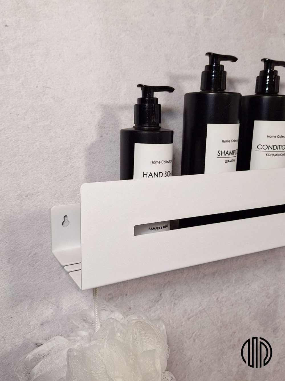 Полка настенная прямая белая MetaDec Sideline 50см