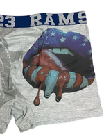 Мужские трусы боксеры серый меланж с принтом, хлопок L/50, Primal