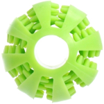 Игрушка - мячик для собак средних и крупных пород «ЗУБОЧИСТКА», цвет зеленый, d-5см (лейбл)