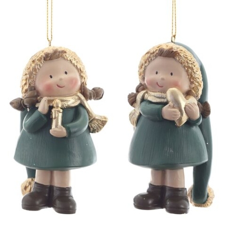 GAEM Фигурка декоративная подвесная "Девочка", L5 W5 H10 см, 2в.