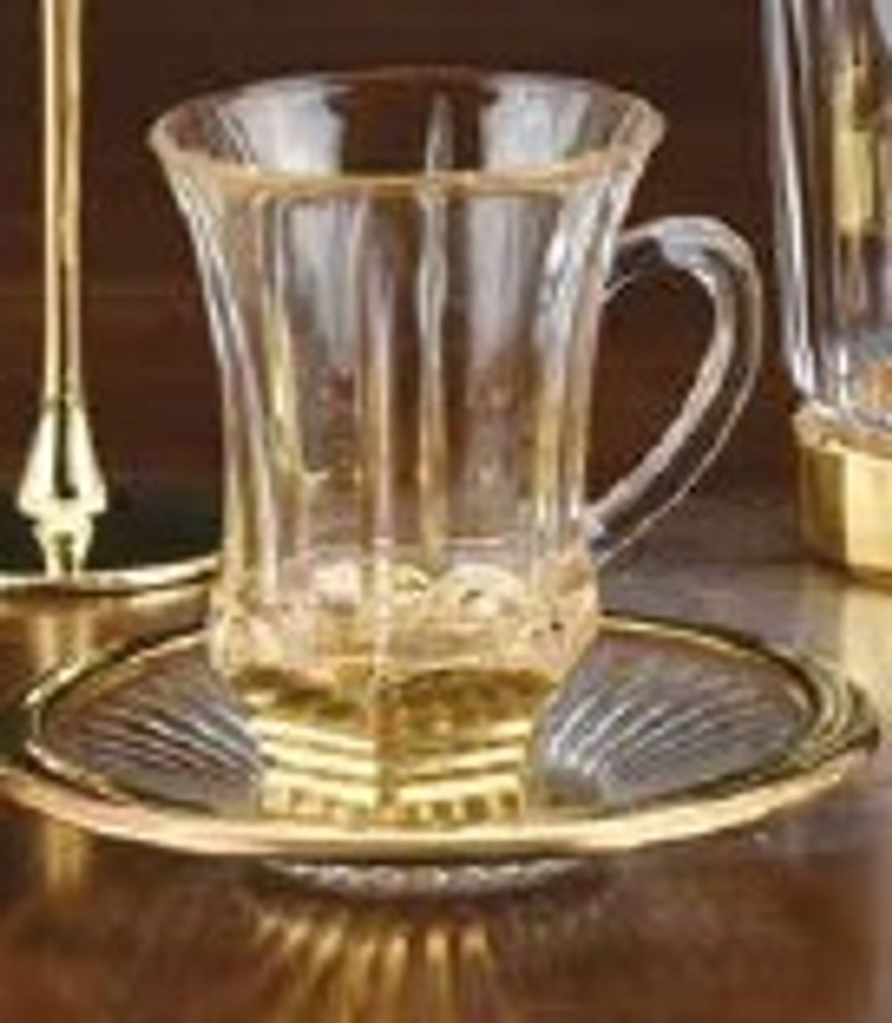 Чайная пара MACASSAR TEA PAIRЧайная пара 6 Cre Art Прозрачный / Золотой