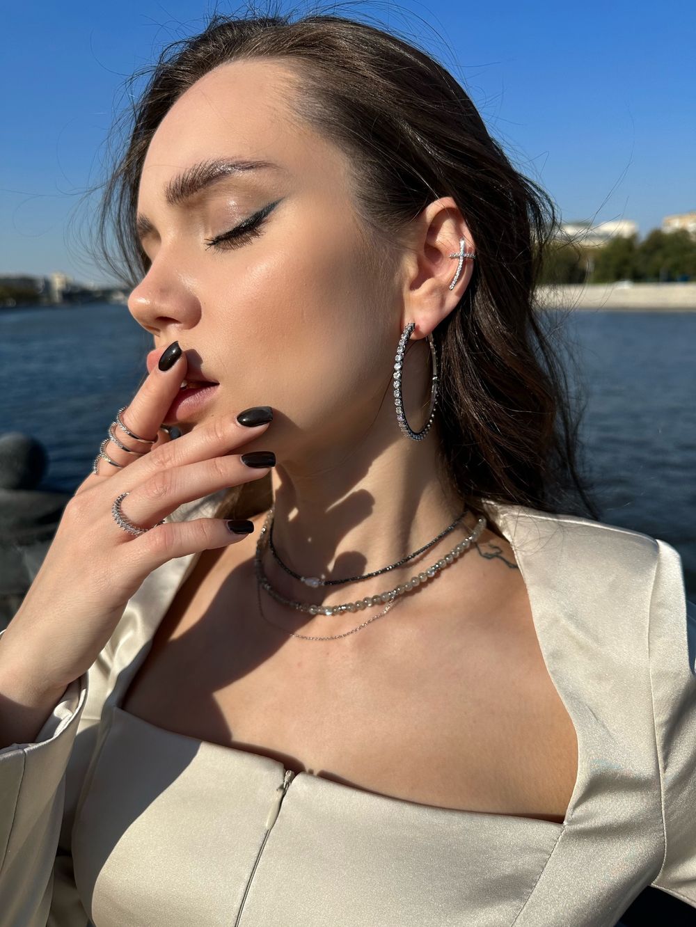 Серьги кольца 5,5см