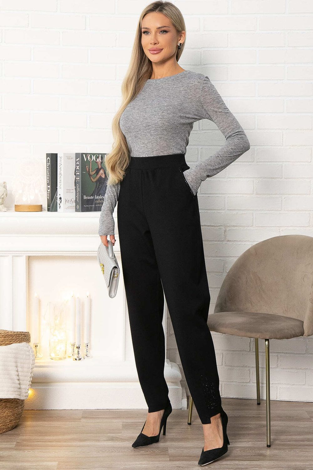 Брюки классические Берна (черные) Б14883-8М LT Collection