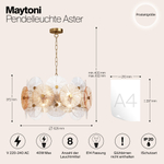 Подвесная люстра Maytoni Aster MOD007PL-08G