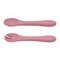 Silikon qaşıq və çəngəl\PETITE&amp;MARS Silicone cutlery TAKE&amp;MATCH Dusty Rose 6m+