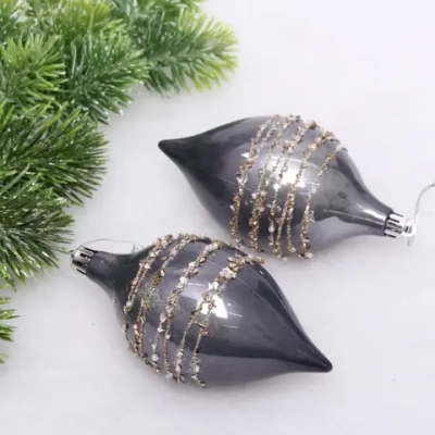 Набор украшений SHINE «Star Thread» 13,8х6,5 см (2 шт.), grey