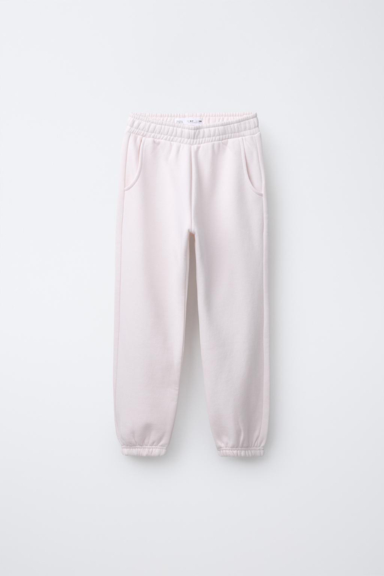 ZARA БАЗОВЫЕ БРЮКИ-ДЖОГГЕРЫ ИЗ МЯГКОЙ ТКАНИ, РОЗОВЫЙ