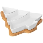 Менажница lefard native 3 секции в форме елки на дер. подставке 23,8*26,2*1,1 cm