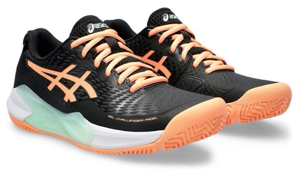 Женские кроссовки для Падел Asics Gel-Challenger 14 Padel - black/bright sunstone