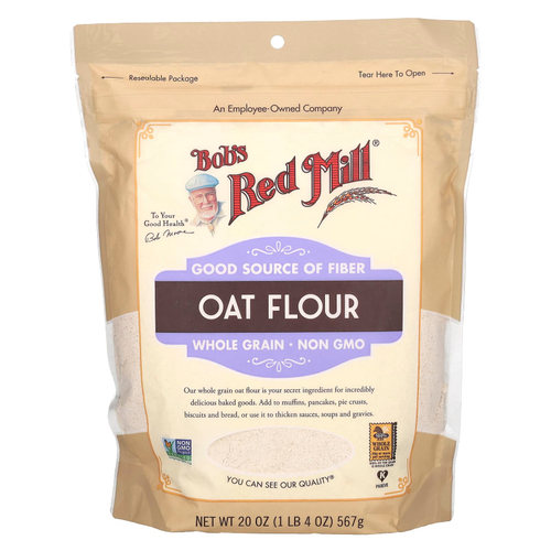Bob's Red Mill, овсяная мука, цельнозерновая, 567 г (20 унций)