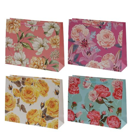 GAEM Пакет подарочный L (бумага 210г/м2, блок микс 12шт), L38,5 W11 H30 см, 4в.