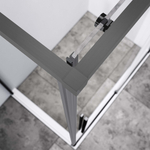 Душевой уголок Slim-N VSR-4SN9014CLGM, 1400*900, вороненая сталь, стекло прозрачное