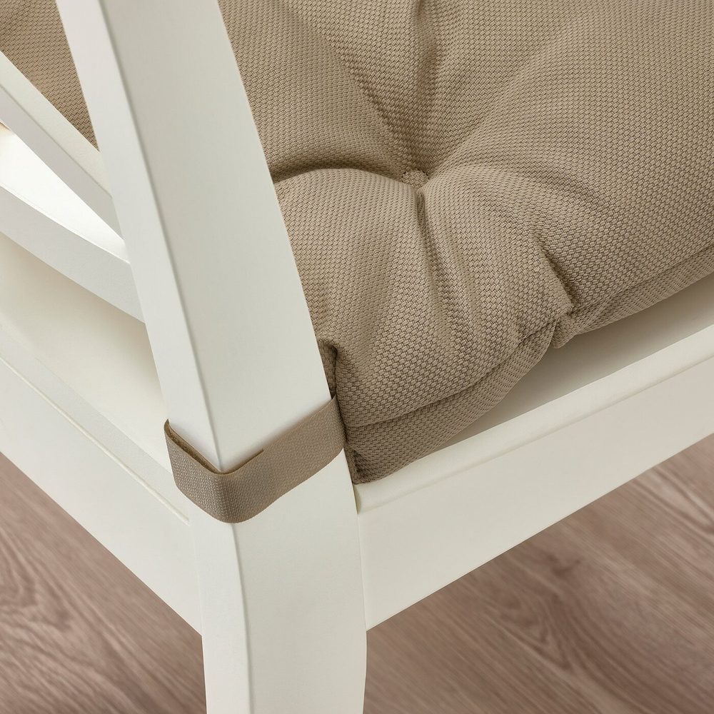 IKEA MALINDA  (ИКЕА МАЛИНДА)  -  Подушка для стула, бежевая, 40/35x38x7 см
