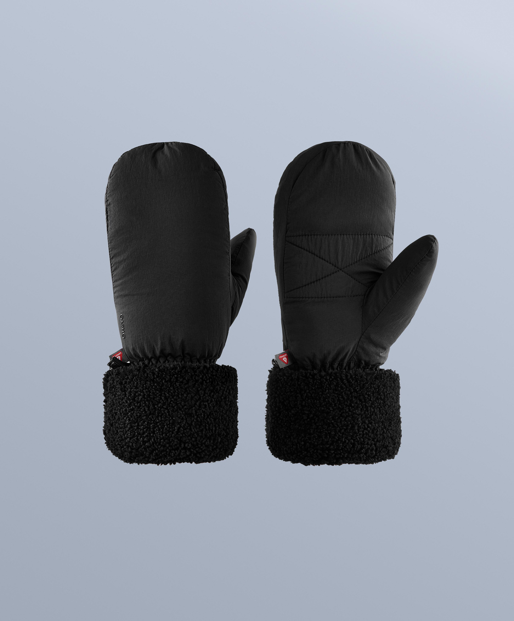 Oysho Варежки из искусственной овчины с наполнителем, черный