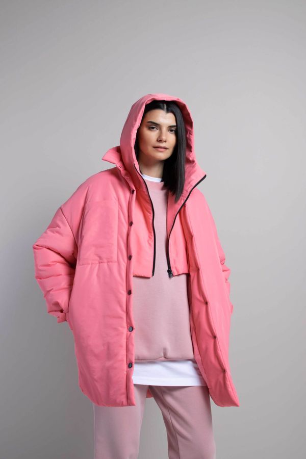 Капюшон-манишка AH001 розовато-лиловый - фото 1