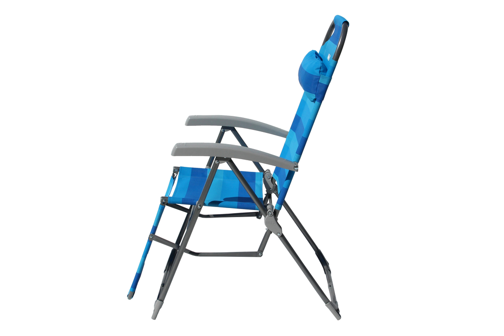 Кресло -шезлонг Ника К3/СН арт.К3/СН (1шт. в упаковке (каркас серый, ткань синяя))