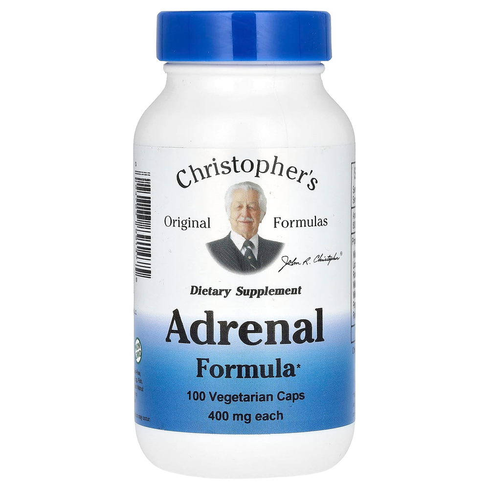 Christopher's Original Formulas, Adrenal Formula, 100 вегетарианских капсул