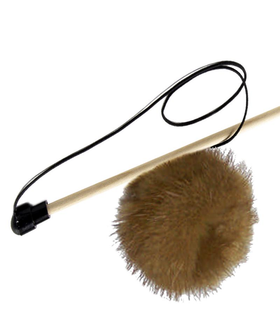 Дразнилка-Удочка GoSi для кошек "Пушистик из натуральной норки" 50см