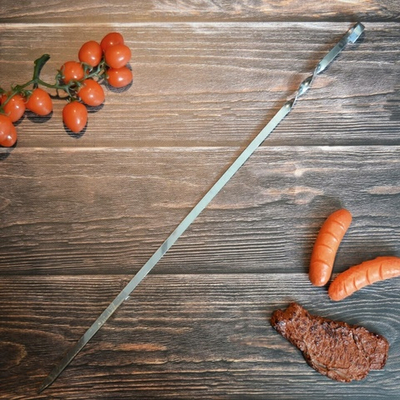 Шампур плоский 550*10*1,5мм нерж