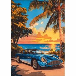 Pazl / Puzzle/ Пазлы ТРИ СОВЫ "Ретро автомобиль на пляже"