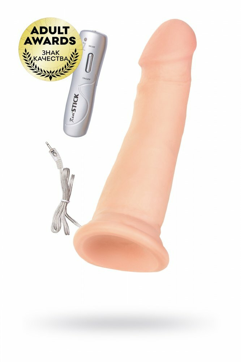 Ротатор на присоске телесный 7 режимов вибрации RealStick 16 см