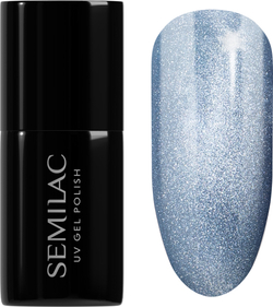 Semilac UV Hybrid Gloss GALA - Гибридный лак для ногтей с использованием УФ / СВ-лампы оттенок 665 Blueberry Gloss, 7 ml