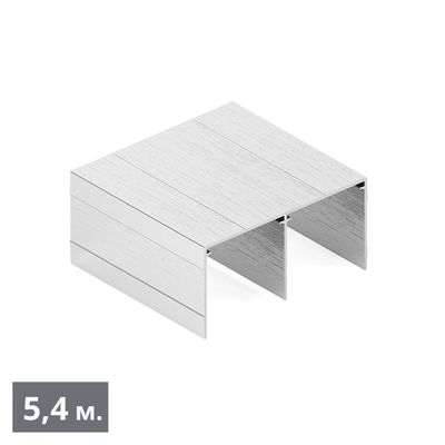 СТАНДАРТ Направляющая верхняя двухполозная (5,40 м) хром шлифованный (AL) (AS0713) Aristo (Под Заказ