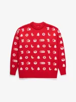Свитер Яндекс Рождественский красный / белый