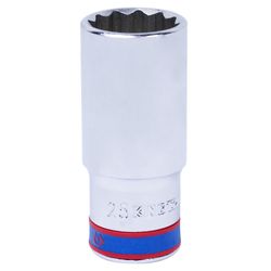 KING TONY (423025M) Головка торцевая глубокая двенадцатигранная 1/2", 25 мм