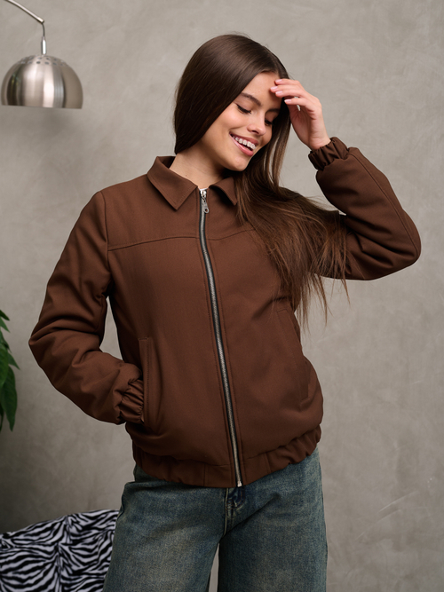 Бомбер женский "Браун" коричневый
