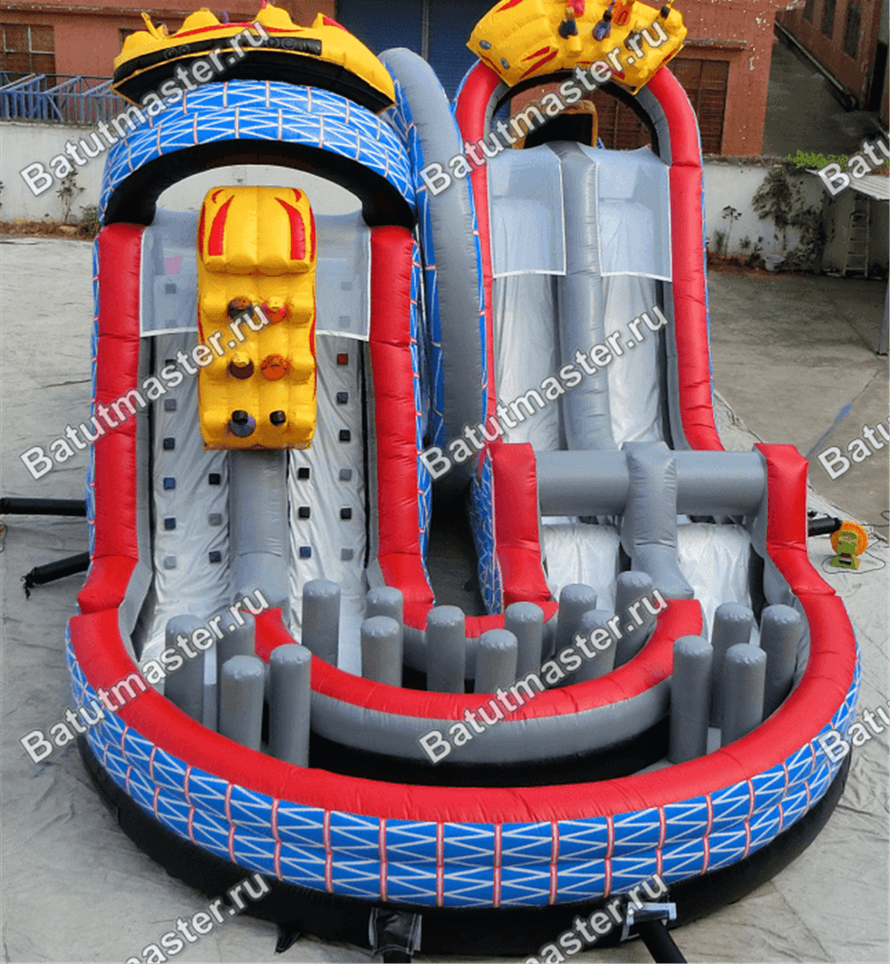 Надувной батут-горка "Американские горки"