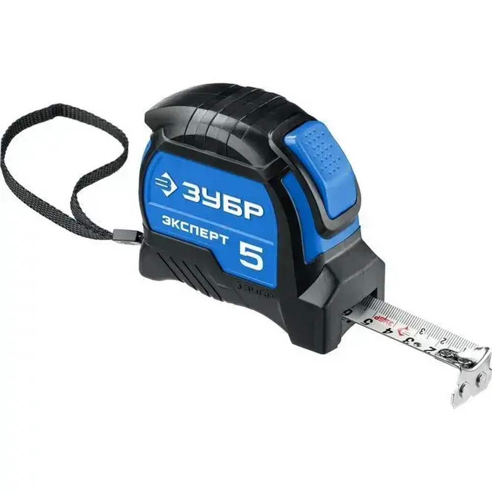 Рулетка Зубр ЭКСПЕРТ, двухкомпонентный корпус, автостоп, 5м/25мм 34057-05-25_z02