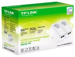 Комплект адаптеров PowerLine TP-Link TL-PA4020Pkit с розеткой